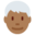 man, medium-dark skin tone, white hair